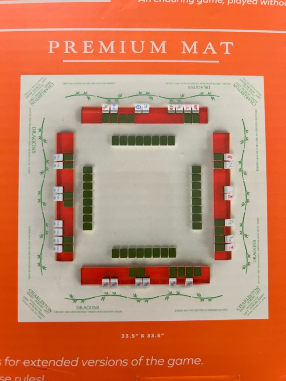 NIB Mahjong Limited Edition Game Set Game Mat, Carry Bag, Tiles & Bag, 4 Racks - Picture 7 of 11